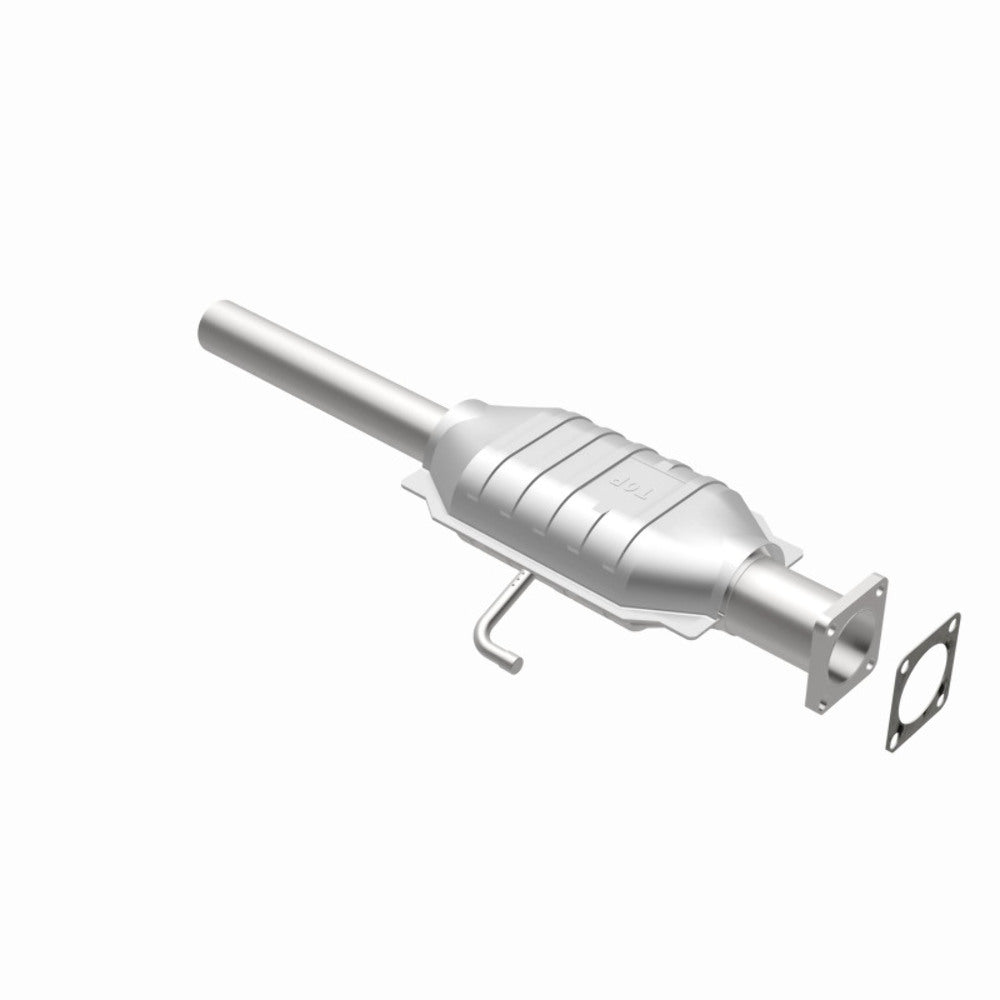 MagnaFlow direct-fit catalytic converter for 1987-1990 Jeep Wrangler 2.5 inch inlet/outlet stainless steel Federal EPA compliant OBDII 23225