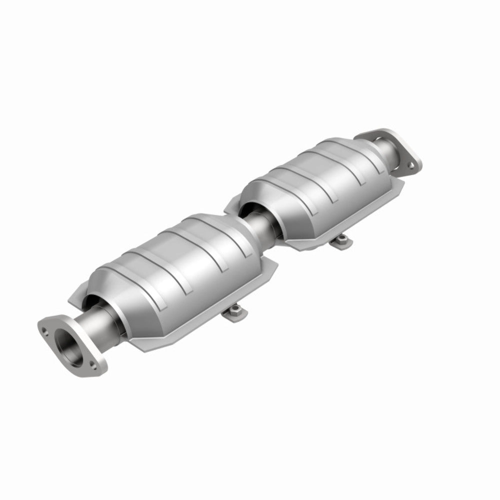 MagnaFlow direct-fit catalytic converter fits 1988 Mitsubishi Galant 3.0L and 1990 Mitsubishi Sigma 3.0L stainless steel Federal EPA compliant OBDII 23250