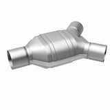 MagnaFlow universal catalytic converter driver side 2.25 inch inlet/outlet stainless steel Federal EPA compliant OBDII 91042