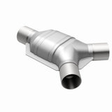 MagnaFlow universal catalytic converter driver side 2.25 inch inlet/outlet stainless steel CARB compliant 338042