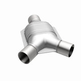 MagnaFlow universal catalytic converter driver side 2.25 inch inlet/outlet stainless steel CARB compliant 338042