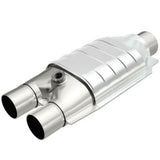 MagnaFlow universal catalytic converter 2.5 inch inlet/outlet stainless steel Federal EPA compliant OBDII 93537