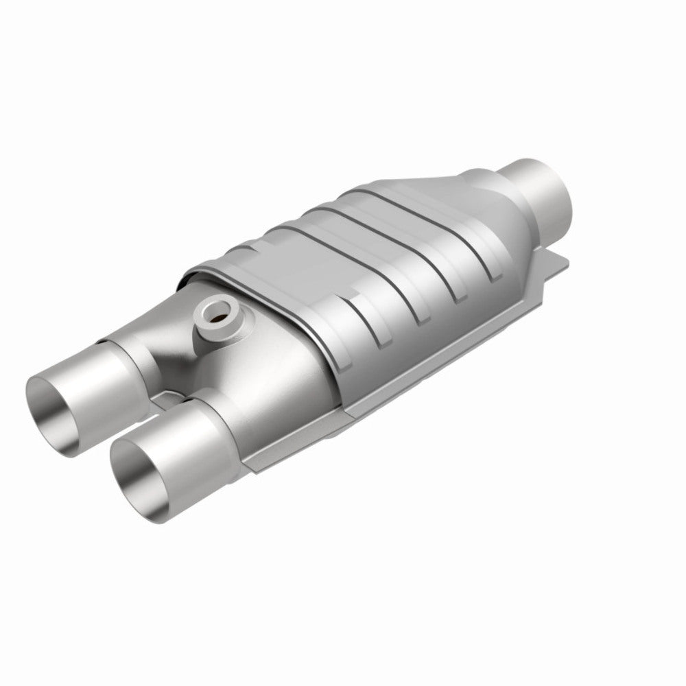 MagnaFlow universal catalytic converter 2.5 inch inlet/outlet stainless steel Federal EPA compliant OBDII 93537