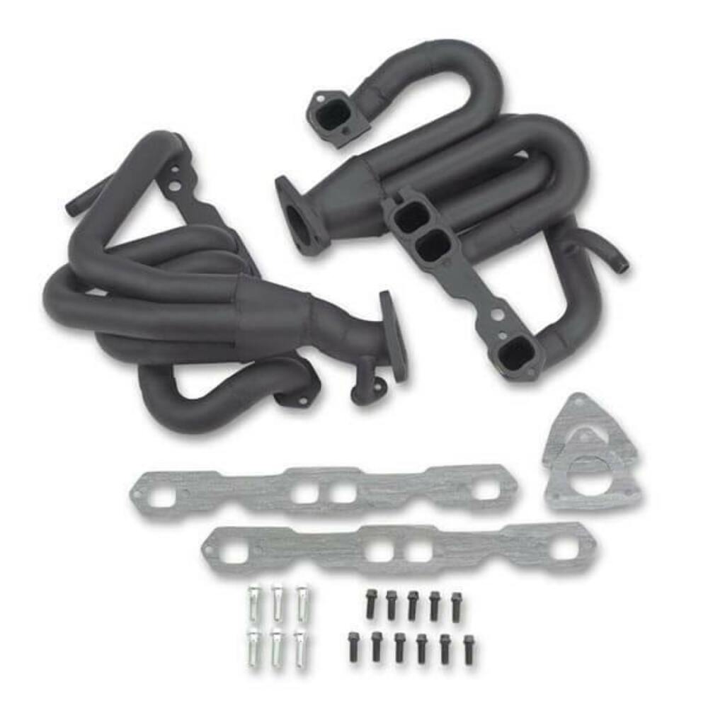 Hooker 1994-1996 Chevrolet Impala Shorty Headers Super Competition 2063HKR for 1994-1996 Chevy Impala black ceramic coated shorty