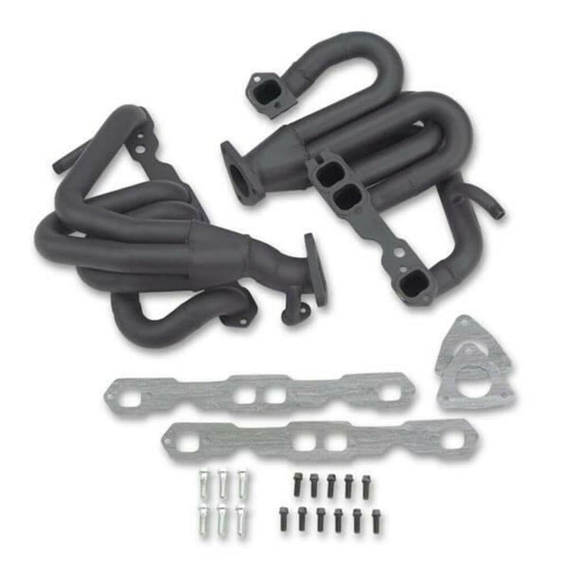 Hooker 1994-1996 Chevrolet Impala Shorty Headers Super Competition 2063HKR for 1994-1996 Chevy Impala black ceramic coated shorty