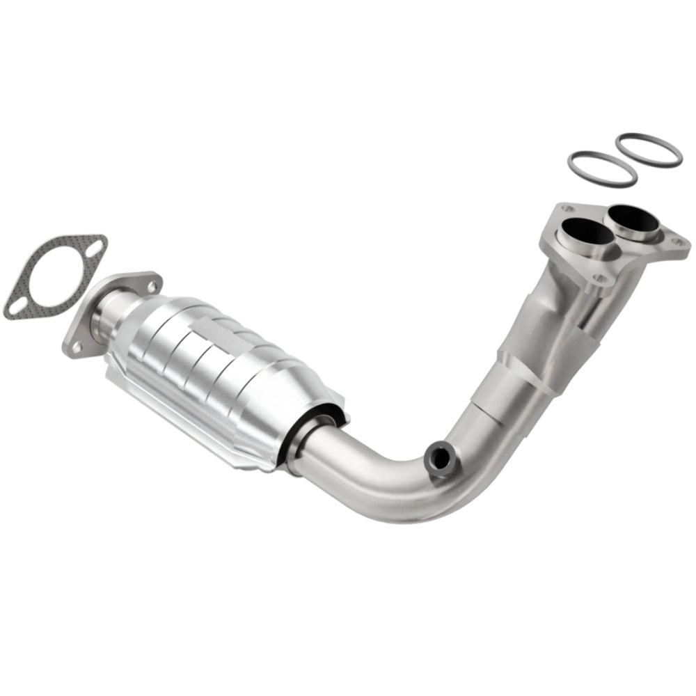 MagnaFlow direct-fit catalytic converter fits 1994-2002 Nissan Quest and 1994-1997 Mercury Villager, this and 1994-1997 Mercury Villager stainless steel Federal EPA compliant OBDII