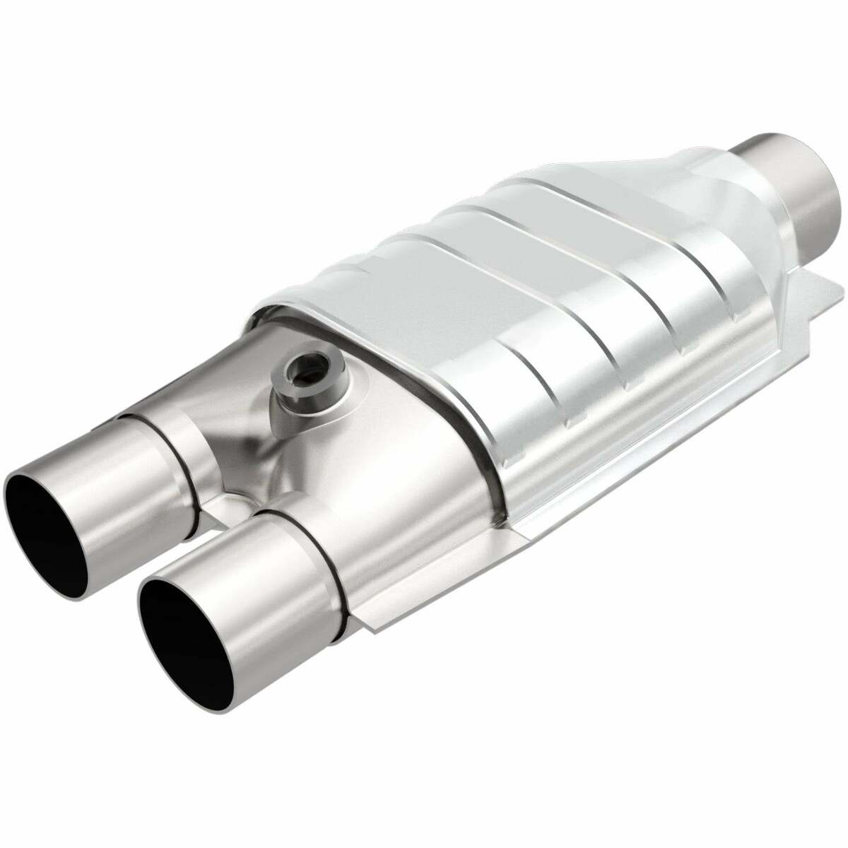 MagnaFlow universal catalytic converter driver side 2.5 inch inlet/outlet stainless steel CARB compliant 3391037
