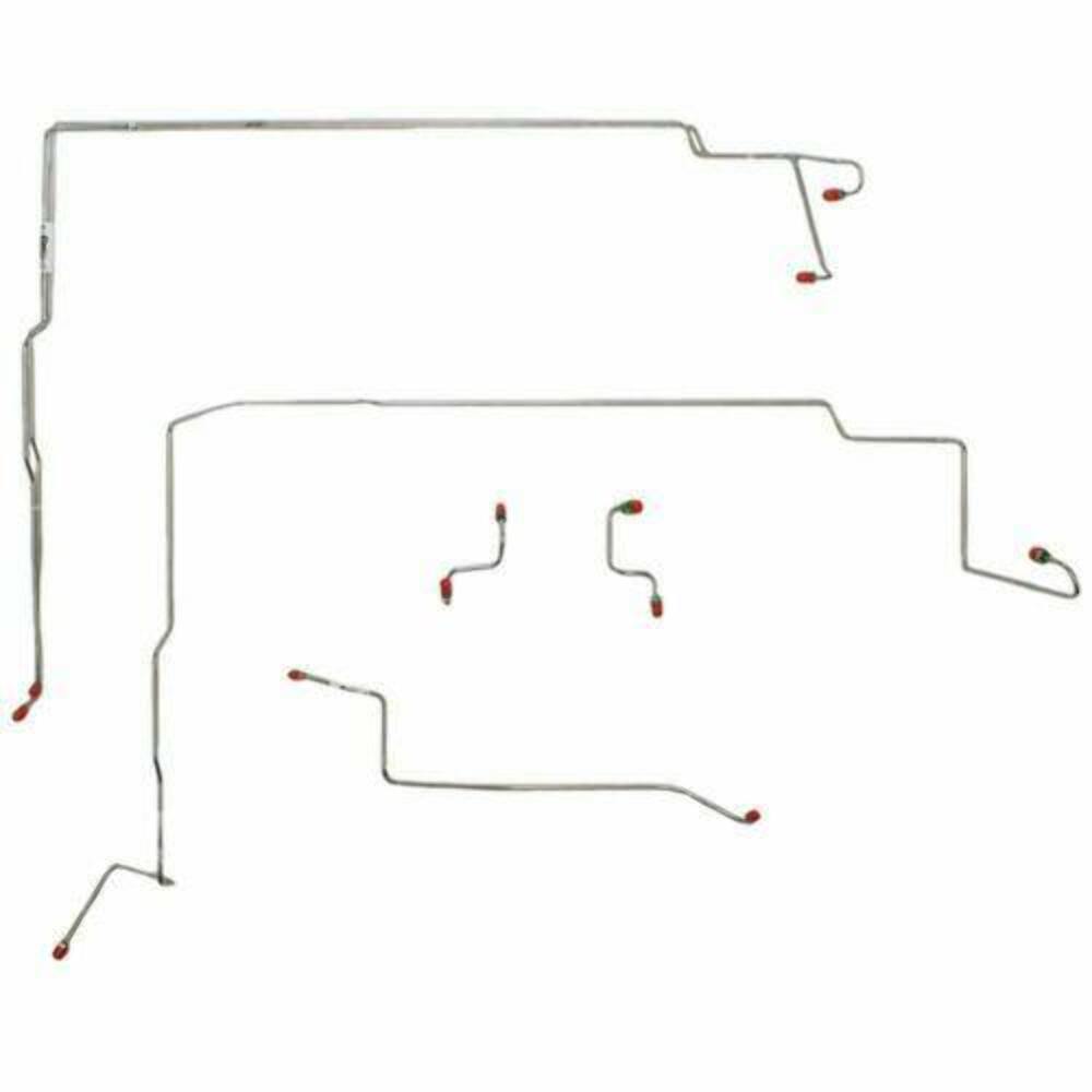 t 1994-95 Ford Mustang GT Front Brake Line Kit ABS Stainless - ZKT9401SS Fine Lines