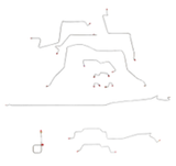 Brake Line Kit for 1995-1997 Dodge Ram AWABS ABS 4WD stainless steel