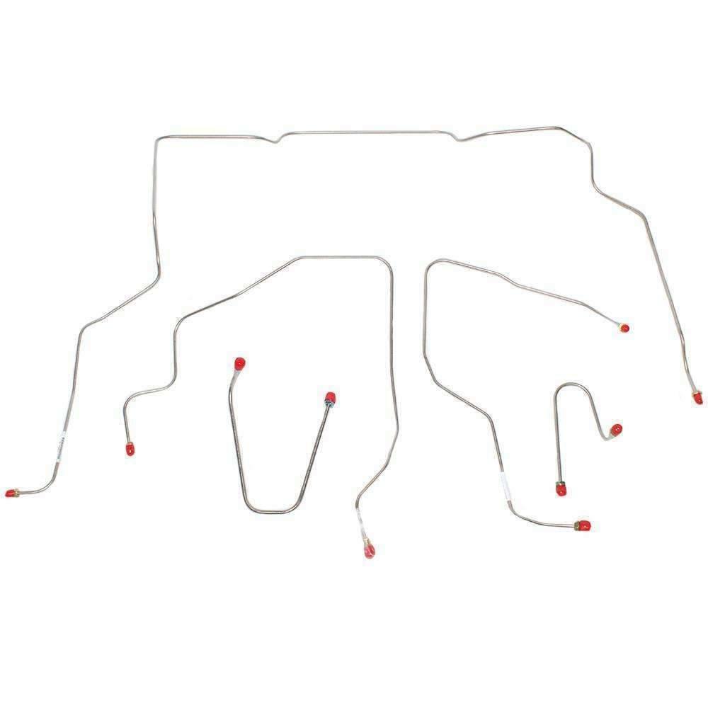 t 1995 - 1998 Chevrolet K1500 Front Brake Line Kit 4WD Steel - TKT9521OM Fine Lines