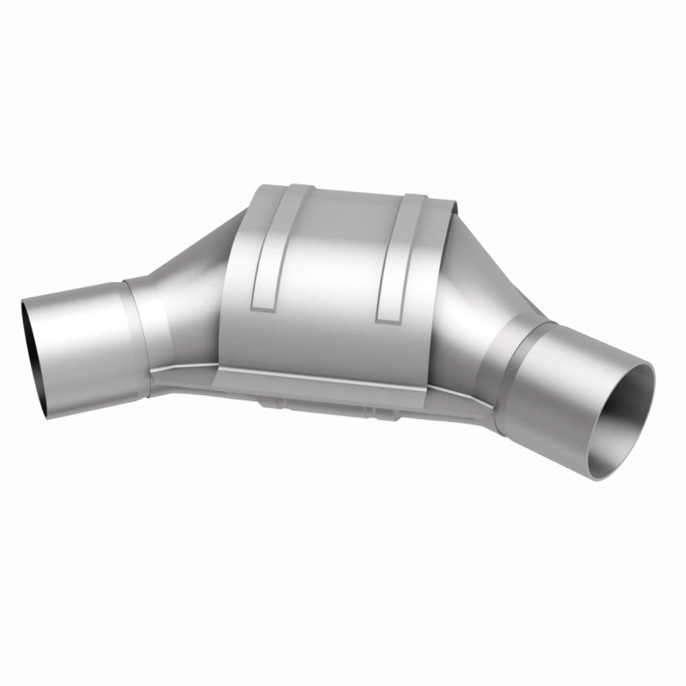 MagnaFlow universal catalytic converter 2.25 inch inlet/outlet stainless steel Federal EPA compliant OBDII 99185h