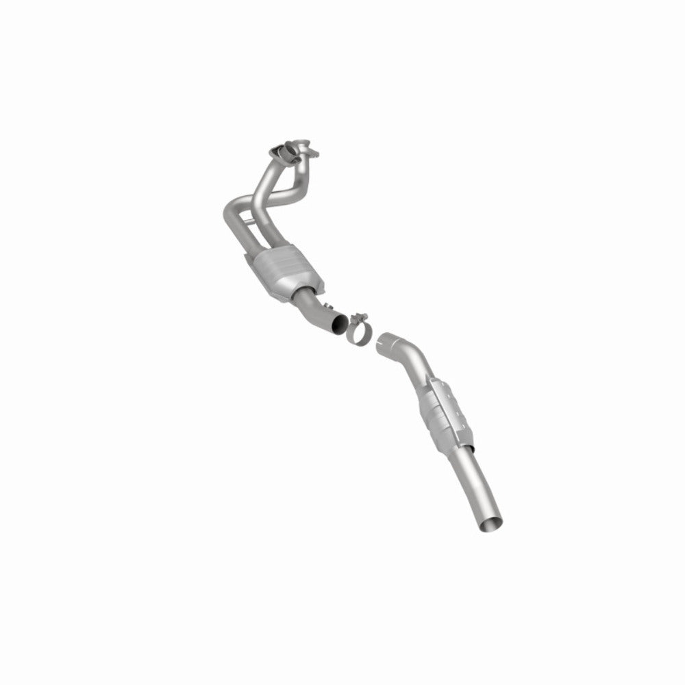 MagnaFlow direct-fit catalytic converter fits 1996 Ford E-250 Econoline, 1996 Ford E-150 Econoline, and more, this and 1996 Ford E-150 4.9L stainless steel Federal EPA compliant OB