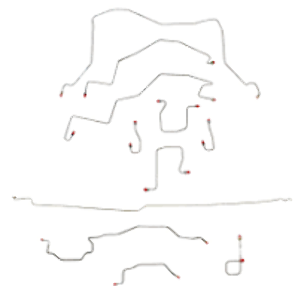 Complete Brake Line Kit for 1998-2001 Dodge Ram 3500 ABS 4WD long bed stainless steel