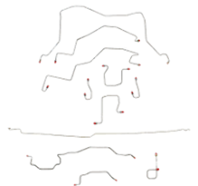 Complete Brake Line Kit for 1998-2001 Dodge Ram 3500 ABS 4WD long bed stainless steel