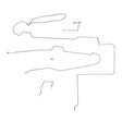 Intermediate Brake Line Kit for 1999-2003 Ford Windstar drum brakes stainless steel