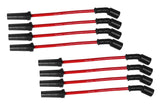 Spark Plug Wire Set Universal 8.2mm Silicone Thundervolt 40 ohm/ft Red 82205