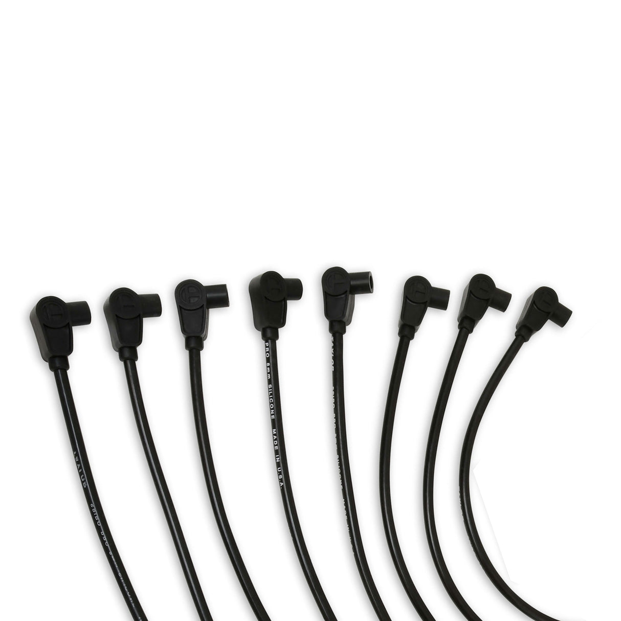 Spark Plug Wire Set Universal 8mm Silicone Spiro Pro 350 ohm/ft Black 76030