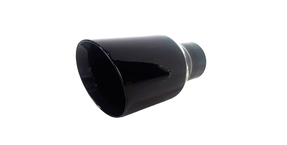 t 2.25" IDX4"X8" Double Wall Slant Cut Stainless Gloss Black Exhaust Tip 2408BK Mach Speed