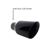 t 2.25" IDX4"X8" Double Wall Slant Cut Stainless Gloss Black Exhaust Tip 2408BK Mach Speed