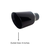 t 2.25" IDX4"X8" Double Wall Slant Cut Stainless Gloss Black Exhaust Tip 2408BK Mach Speed