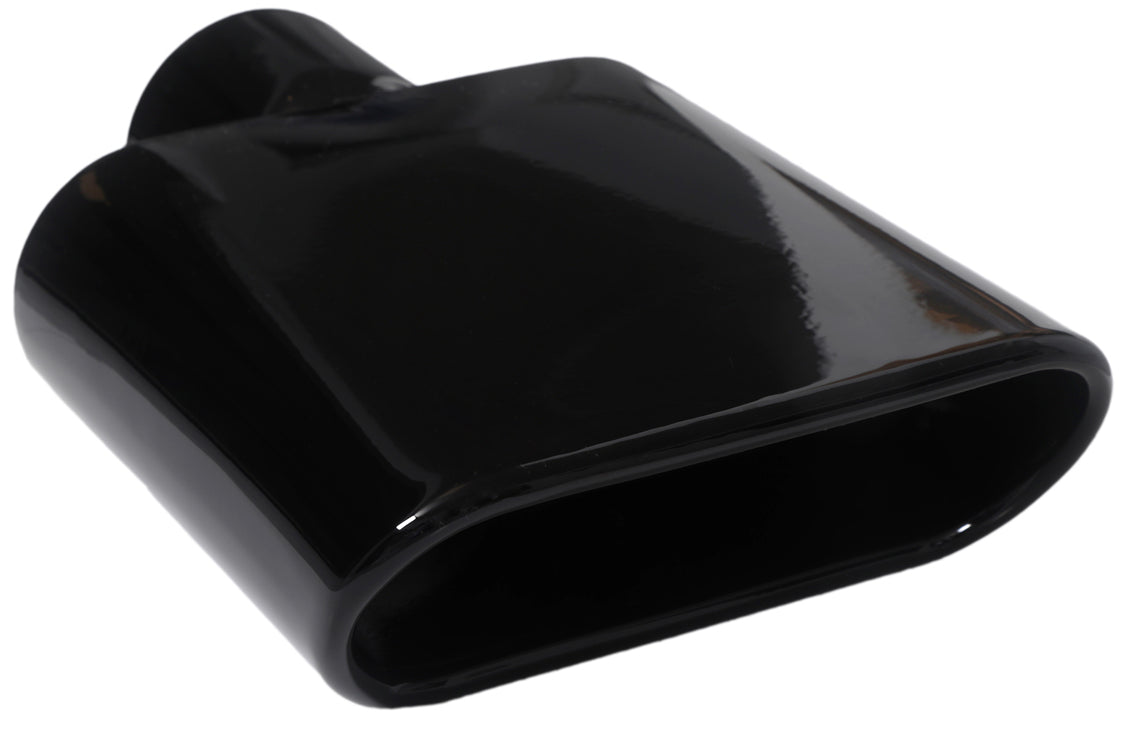 t 2.5" ID X6.5X2.5"X 8.5" Rolled Edge Slant Cut Coated Gloss Black T815GB Mach Speed