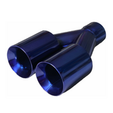 t 2.5" ID/3.5" OUT/10.25" Dual Round Double Wall Straight Cut Tip-Blue ET-0251BLU Mach Speed