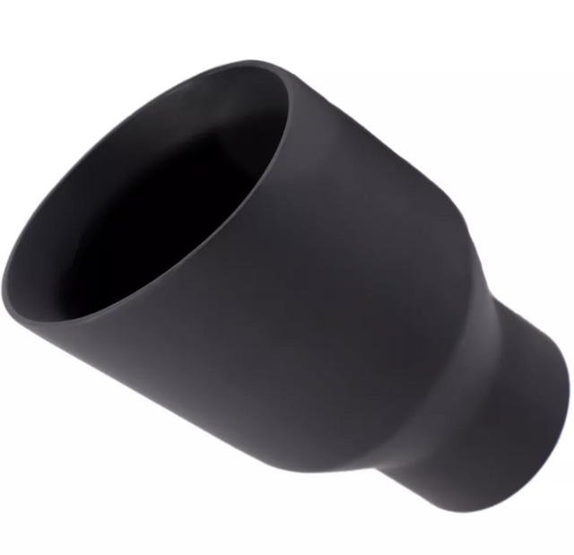t 2.5" ID/4" OUT/5.8" Single Round Double Wall Slant Cut Tip Matt Black T263SB Mach Speed