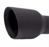 t 2.5" ID/4" OUT/5.8" Single Round Double Wall Slant Cut Tip Matt Black T263SB Mach Speed