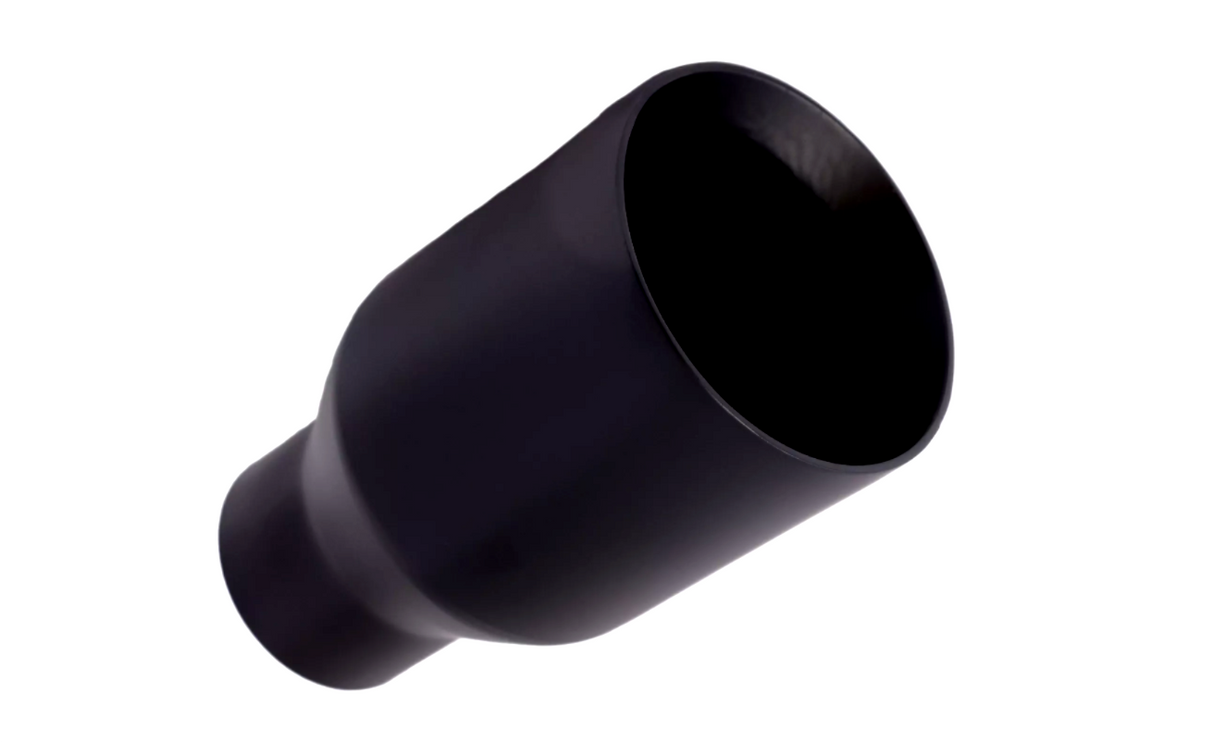 t 2.5" ID/4" OUT/5.8" Single Round Double Wall Straight Cut Tip-Black T2631SB Mach Speed