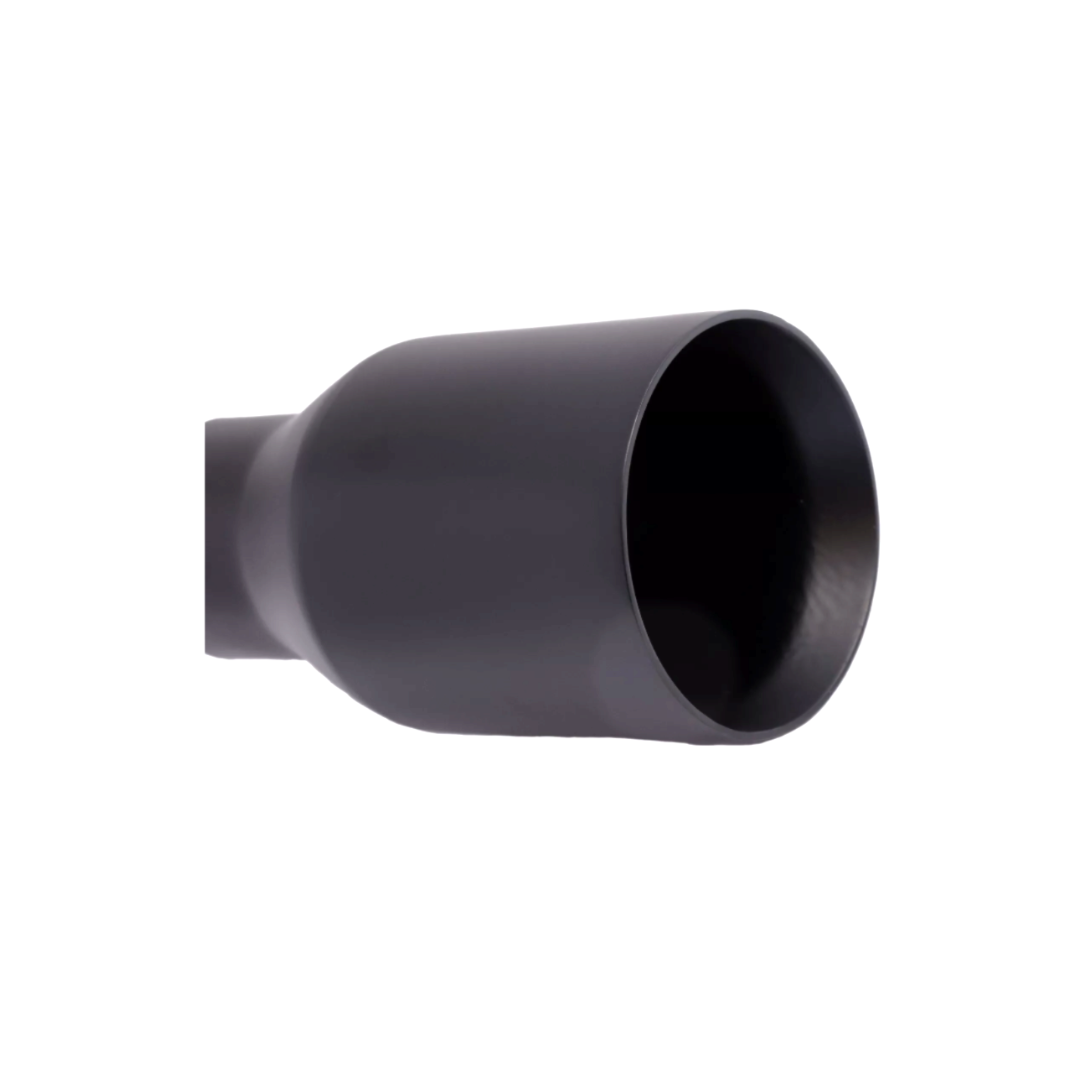 t 2.5" ID/4" OUT/5.8" Single Round Double Wall Straight Cut Tip-Black T2631SB Mach Speed