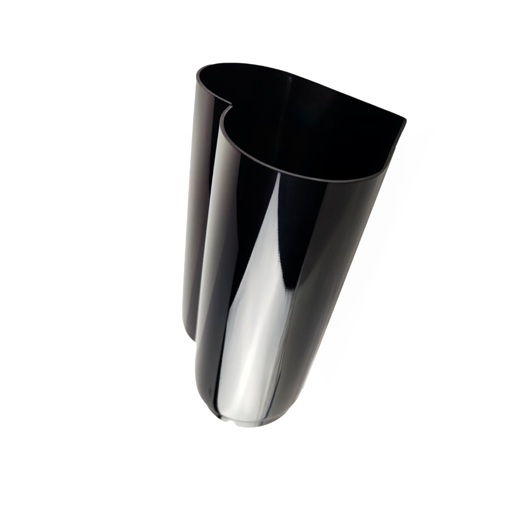t 2.5" ID/4" OUT/9.5" Heart Shape Exhaust Tip Black Chrome NT-HEART-SBC Mach Speed