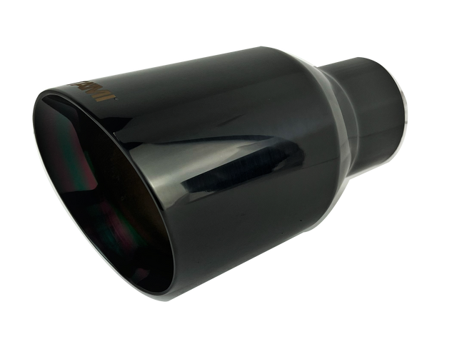 t 2.5" IDX4.5"X8" Double Wall Slant Cut Stainless Gloss Black Exhaust Tip 2509BK Mach Speed