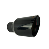 t 2.5" IDX4.5"X8" Double Wall Slant Cut Stainless Gloss Black Exhaust Tip 2509BK Mach Speed