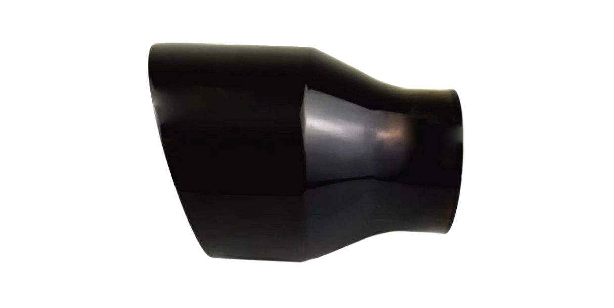 t 2.5" IDX4"X12" Double Wall Slant Cut S/S Gloss Black Exhaust Tip 2540BK-12 Mach Speed