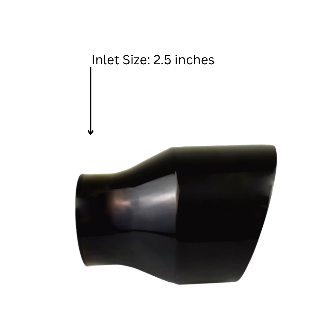 t 2.5" IDX4"X12" Double Wall Slant Cut S/S Gloss Black Exhaust Tip 2540BK-12 Mach Speed