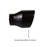 t 2.5" IDX4"X12" Double Wall Slant Cut S/S Gloss Black Exhaust Tip 2540BK-12 Mach Speed