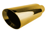 t 2.5" IDX4"X12" Double Wall Slant Cut Stainless Gold Exhaust Tip 2540GD-12 Mach Speed