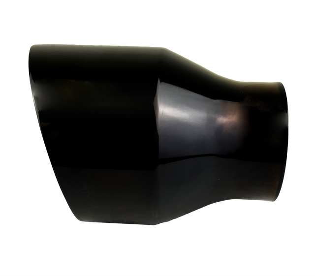 t 2.5" IDX4"X5.5" Double Wall Slant Cut S/S Gloss Black Exhaust Tip 2510BK Mach Speed