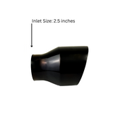 t 2.5" IDX4"X5.5" Double Wall Slant Cut S/S Gloss Black Exhaust Tip 2510BK Mach Speed