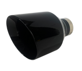t 2.5" IDX5"X8" Double Wall Slant Cut Stainless Gloss Black Exhaust Tip 2580BK Mach Speed