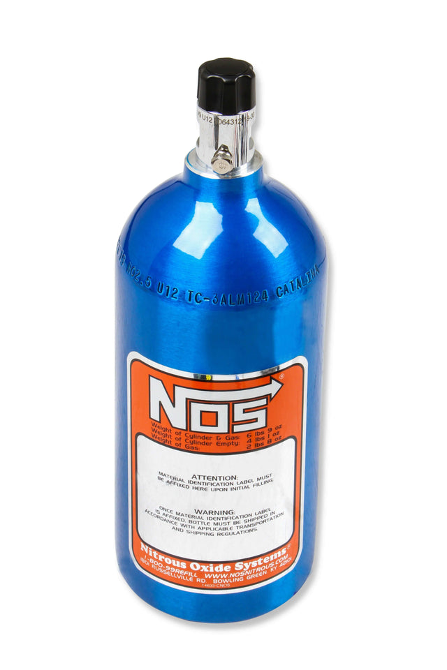 NOS 2.5 lbs. aluminum nitrous oxide systems nitrous bottles blue 14720NOS