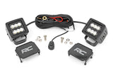 2 Inch Black Series LED Light Pods; Pair; Flood 70133BL