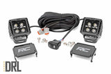 2 Inch Black Series LED Light Pods; Spot; Square; Amber DRL 70903BLKDRLA