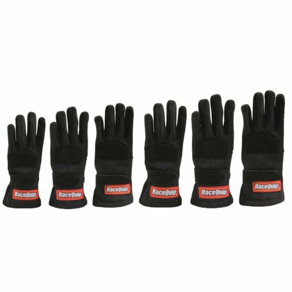 RaceQuip SFI racing gloves SFI 5 black 2-layer large 3550095RQP