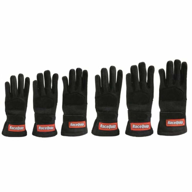 RaceQuip SFI racing gloves SFI 5 black 2-layer medium 3550093RQP