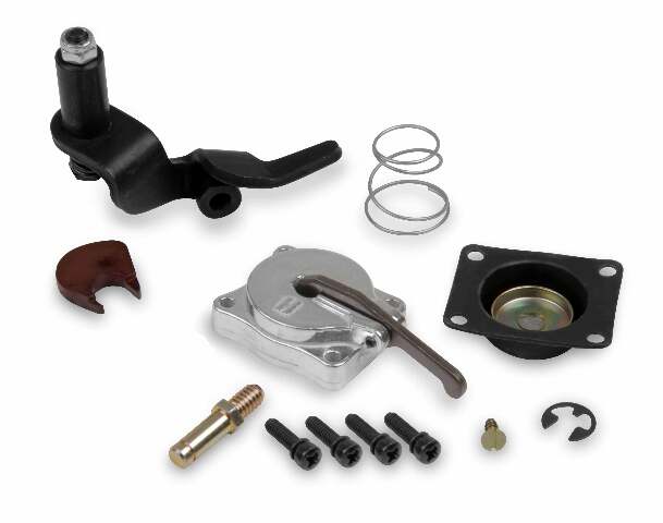 Holley performance fuel system component black aluminum