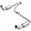 MagnaFlow direct-fit catalytic converter fits 1999-2000 Chevrolet Tahoe, 1997-2000 GMC Yukon, and additional vehicles. Hardware is included to eliminate the hassle of working with 