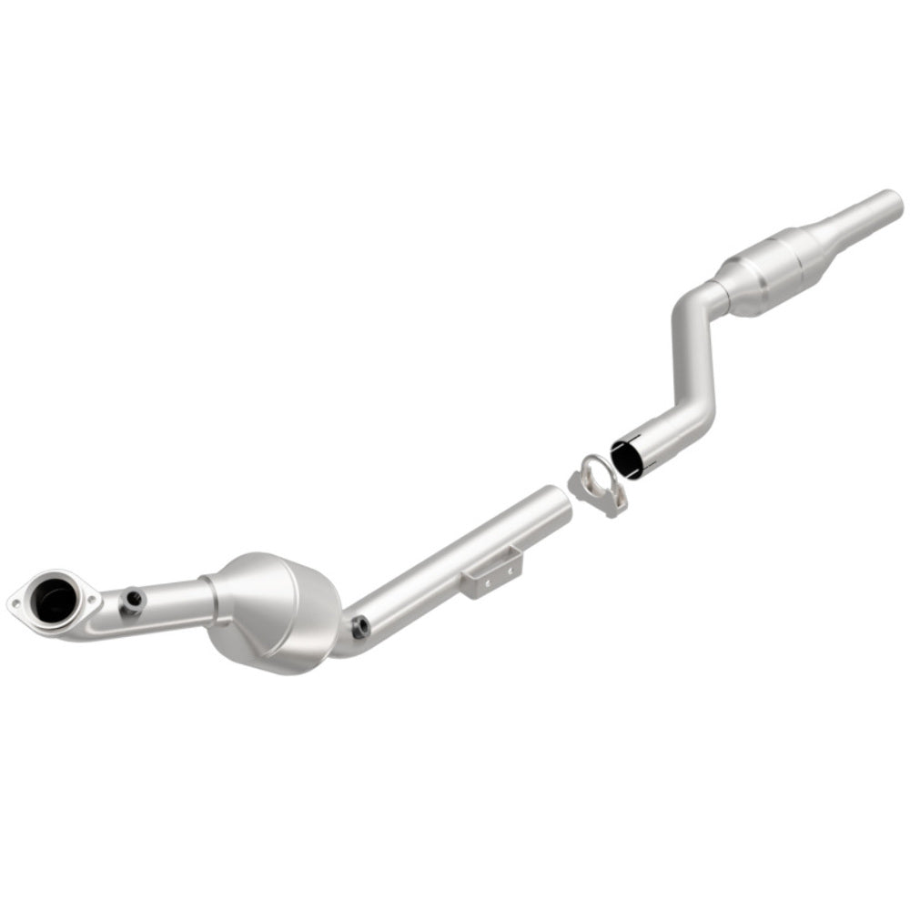 MagnaFlow direct-fit catalytic converter fits 2000 Mercedes-Benz S500, 2000 Mercedes-Benz S430, and more, this and 2000 Mercedes CL500 5.0L stainless steel CARB compliant 444315