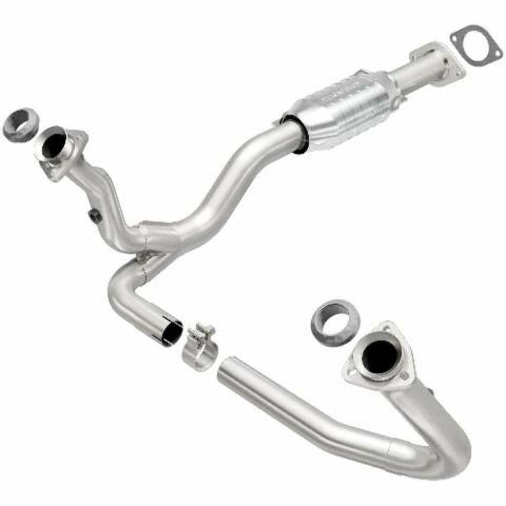 MagnaFlow direct-fit catalytic converter fits 2000-2002 2000 Chevrolet S10, GMC Sonoma, and additional vehicles and 2000 GM S10/Sanoma 4.3L stainless steel CARB compliant 447249
