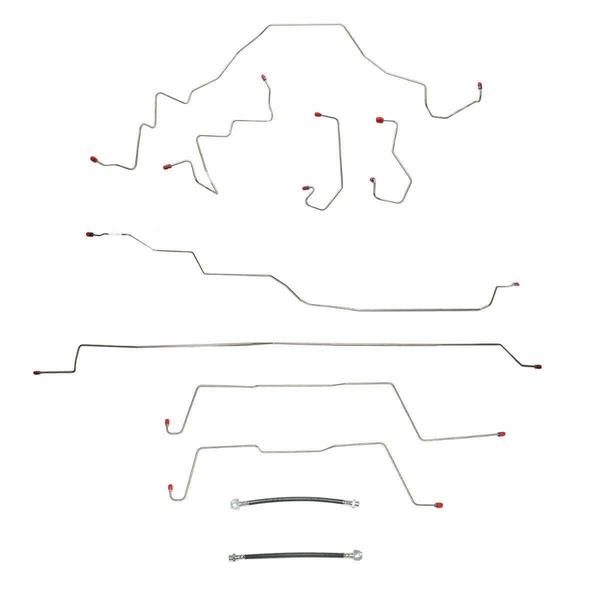 t 2001-03 Ford F-150 SVT Lightning Brake Line Kit S/S; Fine Lines CBK0122SS Fine Lines